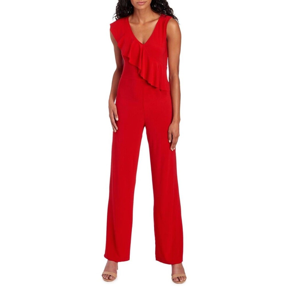Bebe Cross Ruffle Jumpsuit - Picture 2 of 4